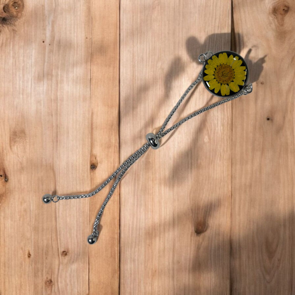 Golden Bloom Bracelet – Radiant Yellow Flower Jewelry for Bold & Elegant Style